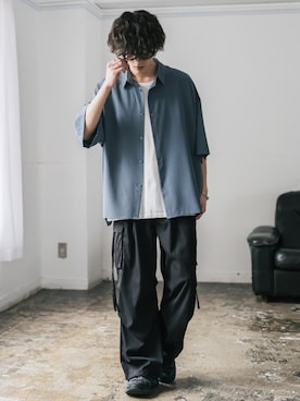 「Rocky Monroe（ロッキーモンロー）のアイテム」を使った、Rocky Monroeさん（メンズ・173cm）の春コーディネート