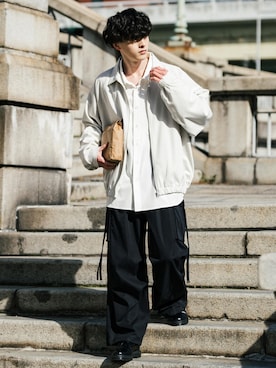 「アイテム（ブルゾン）」を使った、Rocky Monroeさん（メンズ・173cm）の秋コーディネート