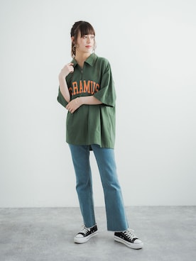 「フレアデニム」｜Rocky Monroeさん（レディース・164cm）の夏コーディネート