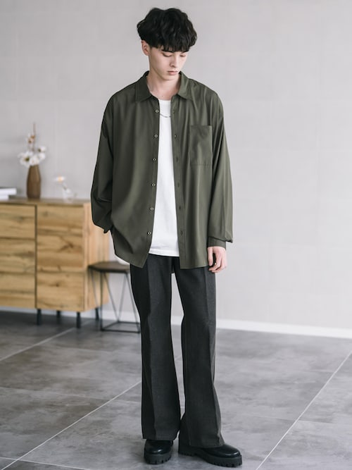 rokh DOUBLE LAYERED SHIRTS 長袖シャツ　完売品番 rokh DOUBLE LAYERED SHIRTS 長袖シャツ 完売品番 24AW グラフィックT