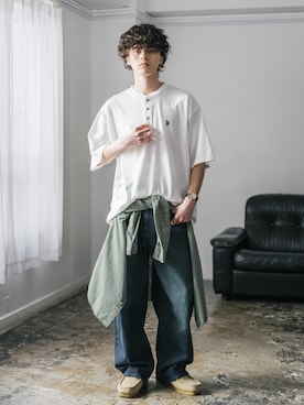 「U.S. POLO ASSN.（ユーエスポロアッスン）のアイテム」を使った、Rocky Monroeさん（メンズ・173cm）の夏コーディネート