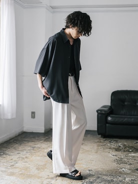 「Rocky Monroe（ロッキーモンロー）のアイテム」を使った、Rocky Monroeさん（メンズ・173cm）の春コーディネート