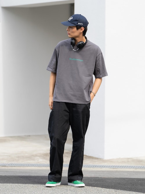 オーバーサイズ  別注 サークルロゴプリント半袖Tシャツ  アメリカコットン