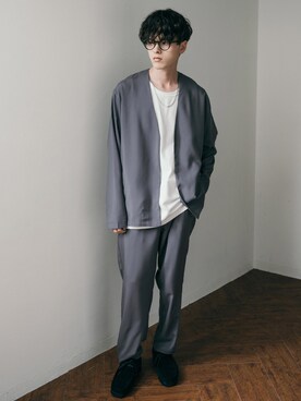 「ラフコーデ」｜「アイテム（セットアップ）」を使った、Rocky Monroeさん（メンズ・173cm）の夏コーディネート