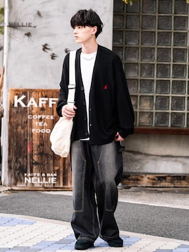 「KANGOL（カンゴール）のアイテム」を使った、Rocky Monroeさん（メンズ・173cm）の冬コーディネート