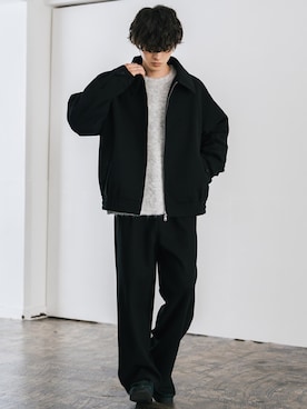 「アイテム（セットアップ）」を使った、Rocky Monroeさん（メンズ・173cm）の冬コーディネート