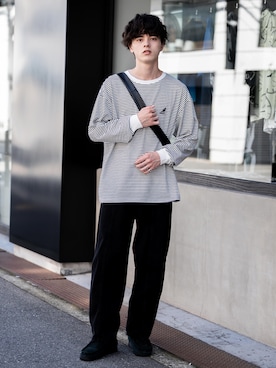 「KANGOL（カンゴール）のアイテム」を使った、Rocky Monroeさん（メンズ・173cm）の夏コーディネート