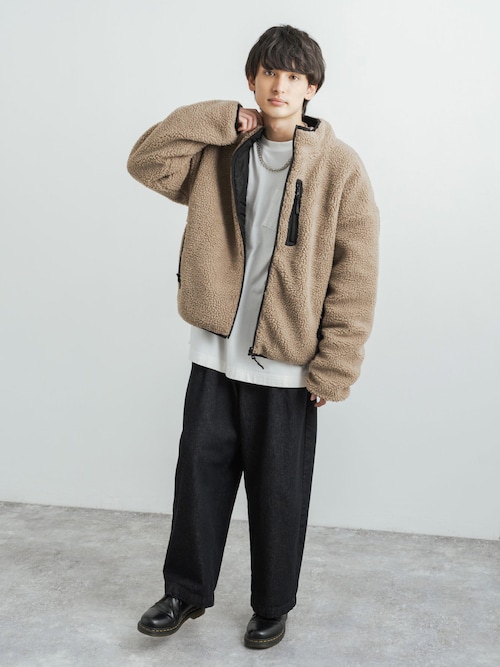 10ozワイドテーパードバルーンデニムパンツ