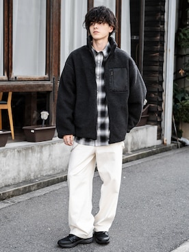 「KANGOL（カンゴール）のアイテム」を使った、Rocky Monroeさん（メンズ・173cm）の冬コーディネート