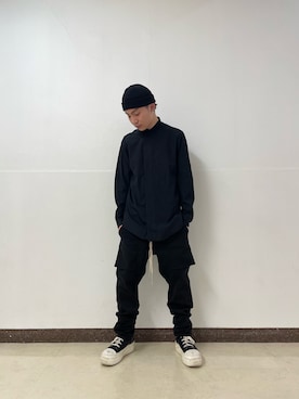 「JULIUS（ユリウス）のアイテム（トップス）」を使った、ハヤカワカイさん（メンズ・173cm）の春コーディネート