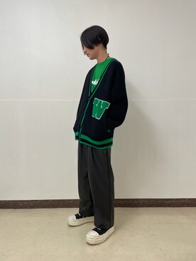 「DANKE SCHON（ダンケシェーン）のアイテム（スラックス）」を使った、ハヤカワカイさん（メンズ・173cm）の秋コーディネート