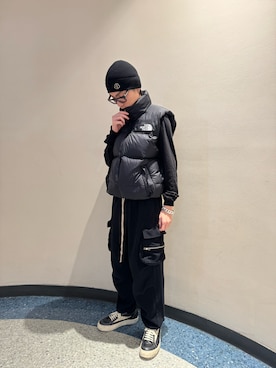 「DANKE SCHON（ダンケシェーン）のアイテム（スウェットパンツ）」を使った、ハヤカワカイさん（メンズ・173cm）の冬コーディネート