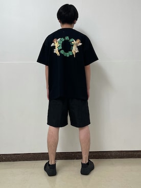 「L.H.P（エルエイチピー）のアイテム（Tシャツ/カットソー）」を使った、ハヤカワカイさん（メンズ・173cm）の夏コーディネート