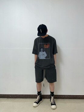 「WHITELAND（ホワイトランド）のアイテム（Tシャツ/カットソー）」を使った、ハヤカワカイさん（メンズ・173cm）の春コーディネート