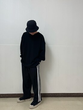 「DANKE SCHON（ダンケシェーン）のアイテム（スウェット）」を使った、ハヤカワカイさん（メンズ・173cm）の春コーディネート