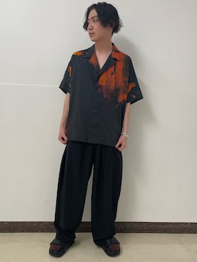 「WHITELAND（ホワイトランド）のアイテム（パンツ）」を使った、ハヤカワカイさん（メンズ・173cm）の春コーディネート