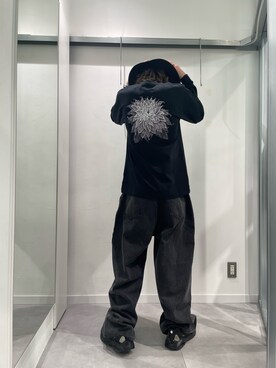 「Yohji Yamamoto（ヨウジヤマモト）のアイテム（トップス）」を使った、ハヤカワカイさん（メンズ・173cm）の春コーディネート