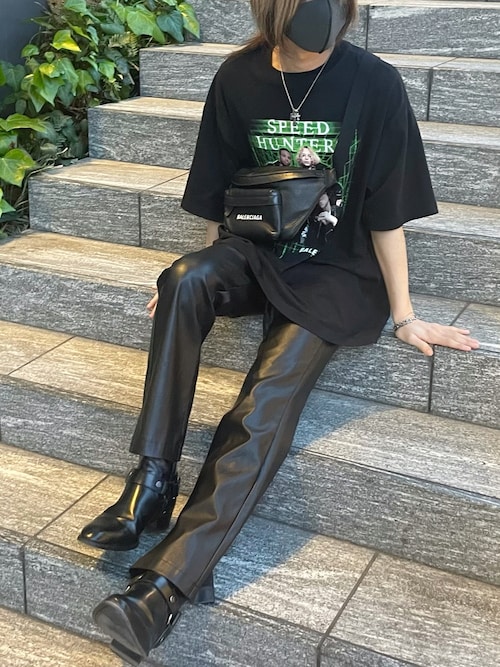 バレンシアガ　BALENCIAGA Tシャツ BALENCIAGA - OPTICAL Tシャツ / オーバーサイズ / ブラック