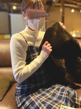 「DHOLIC（ディーホリック）のアイテム（ワンピース、その他）」を使った、mmmさん（レディース・155cm）の冬コーディネート