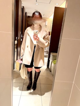 「UNIQLO（ユニクロ）のアイテム（ジャケット/アウター、ベージュ系）」を使った、mmmさん（レディース・155cm）の秋コーディネート