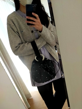「FREAK'S STORE（フリークスストア）のTOWN CRAFT  × FREAK'S STORE/タウンクラフト the FOXコンパクトニットカーディガン（カーディガン/ボレロ、ベージュ系）」を使った、yuseさん（レディース・168cm）の冬コーディネート