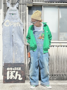 「アイテム（ジャージ）」を使った、ぽん。さん（レディース・158cm）の秋コーディネート