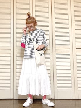 「WC（ダブル シー）のアイテム（レッグウェア）」を使った、ぽん。さん（レディース・158cm）の春コーディネート