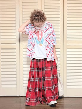 「ROOTOTE（ルートート）のアイテム」を使った、ぽん。さん（レディース・158cm）の夏コーディネート
