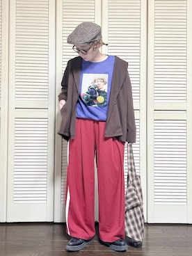 「アイテム（トートバッグ）」を使った、ぽん。さん（レディース・158cm）の冬コーディネート