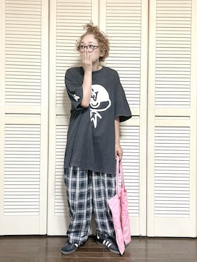 「アイテム（トートバッグ）」を使った、ぽん。さん（レディース・158cm・40代）の夏コーディネート