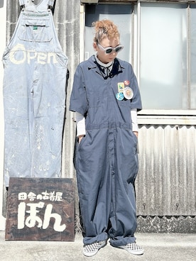 「アイテム（付け襟）」を使った、ぽん。さん（レディース・158cm）の秋コーディネート