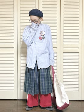 「アイテム（トップス）」を使った、ぽん。さん（レディース・158cm・40代）の秋コーディネート