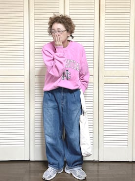 「アイテム（トートバッグ）」を使った、ぽん。さん（レディース・158cm）の秋コーディネート