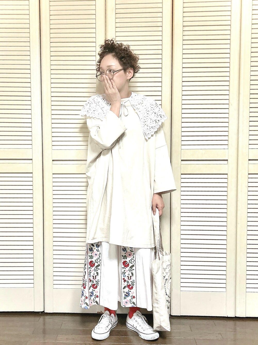Freada（フリーダ）の「Freada/フリーダ インドフラワー刺繍切り替え