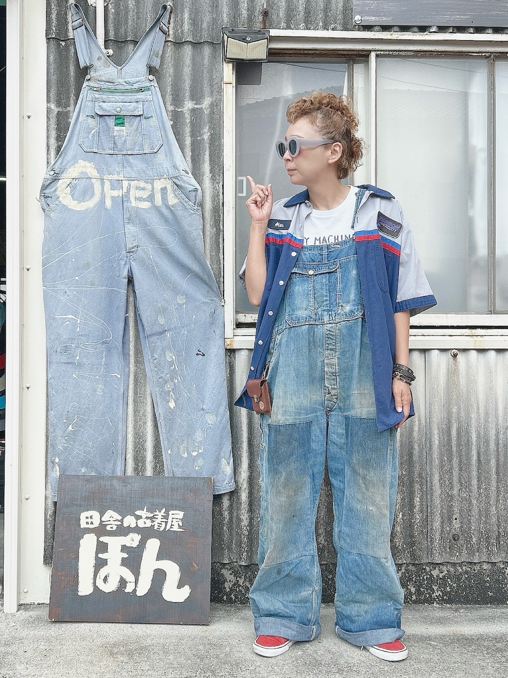 ぽん。｜古着のサロペット/オーバーオールを使ったコーディネート - WEAR