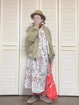 「CA4LA（カシラ）のアイテム」を使った、ぽん。さん（レディース・158cm）の春コーディネート