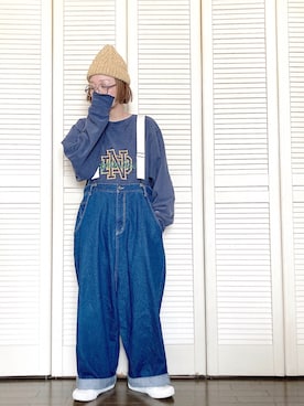 「alcali（アルカリ）のアイテム」を使った、ぽん。さん（レディース・158cm）の冬コーディネート