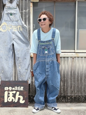 「PRO-Keds（プロケッズ）のPRO-Keds プロケッズ ロイヤルプラス スエード ロー（スニーカー、ブルー系）」を使った、ぽん。さん（レディース・158cm）の夏コーディネート