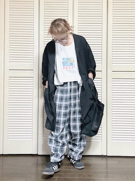 「アイテム（エコバッグ/サブバッグ）」を使った、ぽん。さん（レディース・158cm）の秋コーディネート