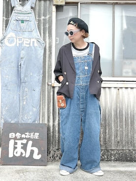 「アイテム（ハンチング/ベレー帽）」を使った、ぽん。さん（レディース・158cm）の秋コーディネート