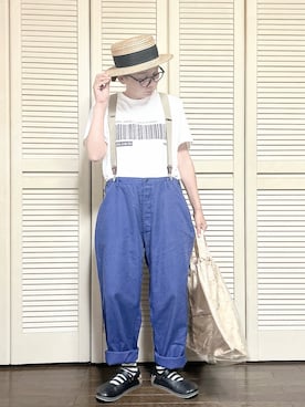 「アイテム（トートバッグ）」を使った、ぽん。さん（レディース・158cm・40代）の夏コーディネート