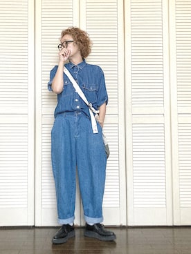 「ドレスシューズ」｜「アイテム（ブーツ）」を使った、ぽん。さん（レディース・158cm）の夏コーディネート