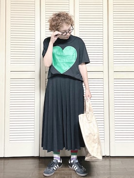 「アイテム（トートバッグ）」を使った、ぽん。さん（レディース・158cm・40代）の夏コーディネート