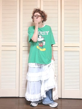 「ROOTOTE（ルートート）のアイテム（バッグ）」を使った、ぽん。さん（レディース・158cm）の春コーディネート