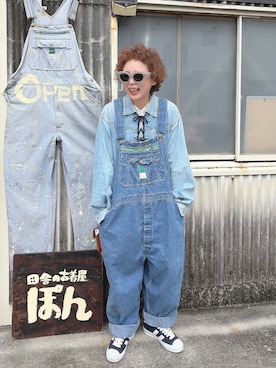 「PRO-Keds（プロケッズ）のPRO-Keds プロケッズ ロイヤルプラス スエード ロー（スニーカー、ブルー系）」を使った、ぽん。さん（レディース・158cm）の秋コーディネート