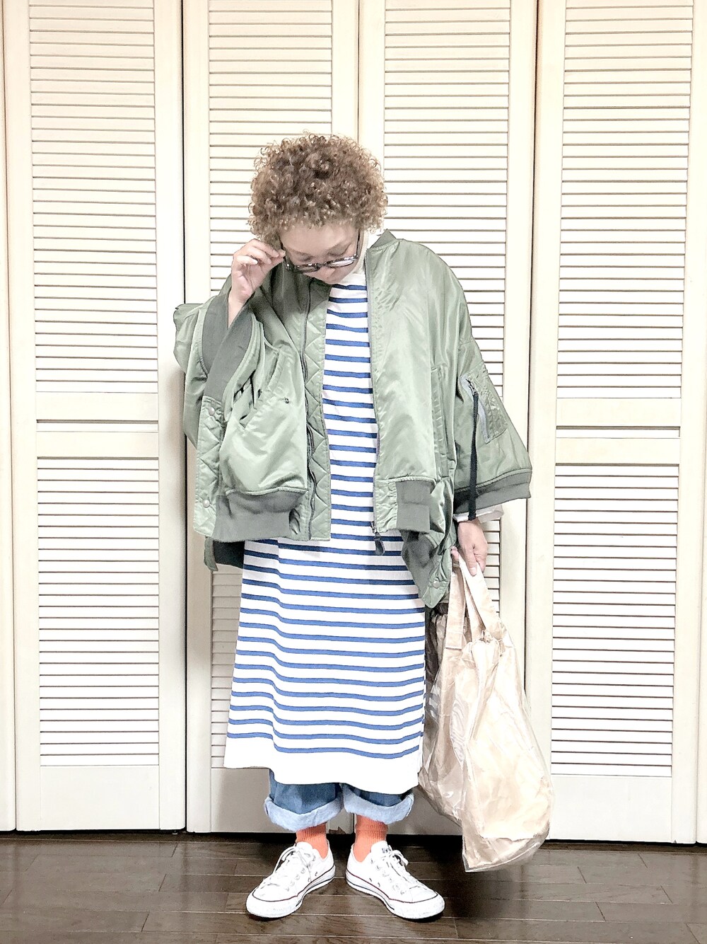 期間限定‼︎最終出品！【etsinta】リバーシブルMA1リメイクポンチョ etsinta（エシンタ）の「【etsinta/エシンタ】リバーシブルMA1