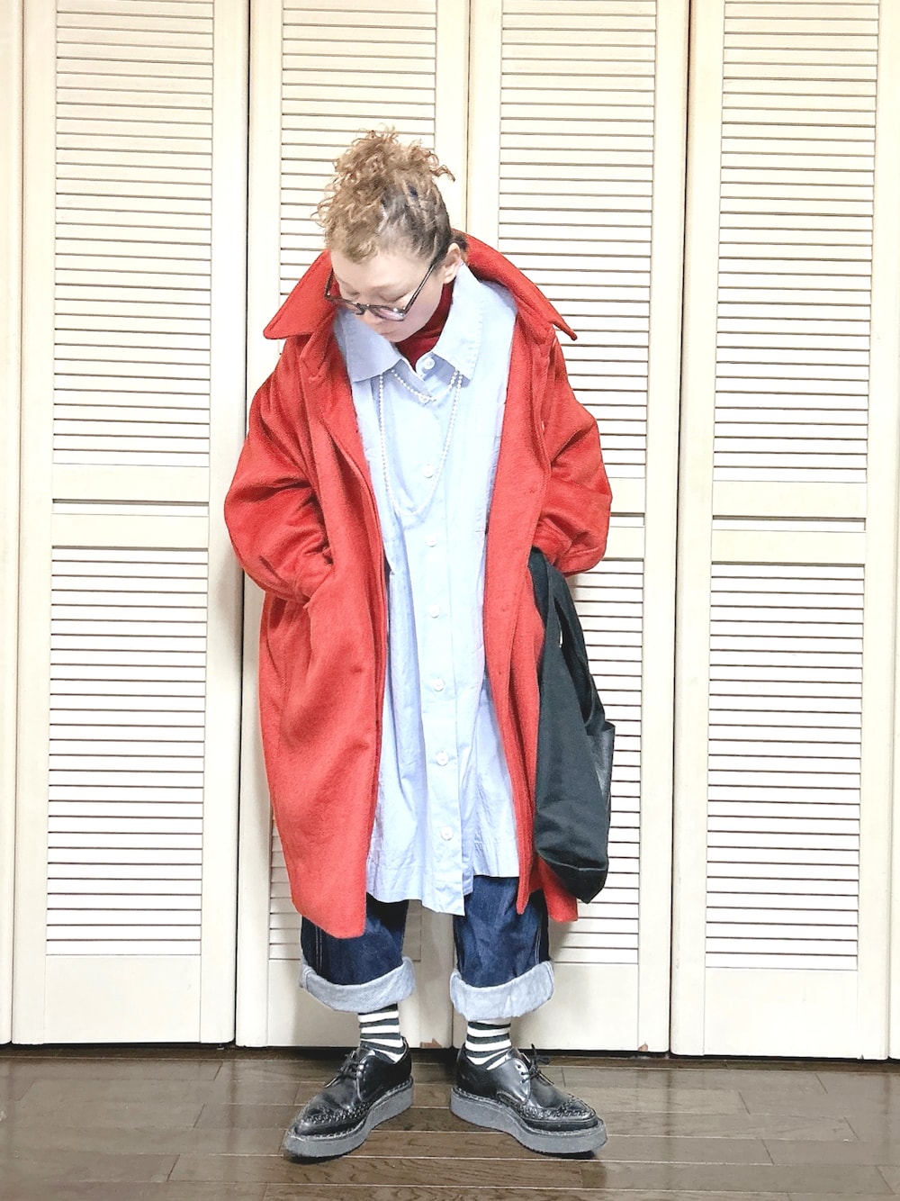 viviennewestwood シャツワンピース Vivienne Westwood（ヴィヴィアンウエストウッド）の「ｽﾄﾗｲﾌﾟｼｬﾂﾜﾝﾋﾟｰｽ