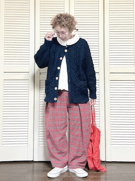 「アイテム（バッグ）」を使った、ぽん。さん（レディース・158cm・40代）の冬コーディネート