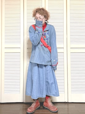 「RED WING（レッドウィング）のアイテム」を使った、ぽん。さん（レディース・158cm）の冬コーディネート