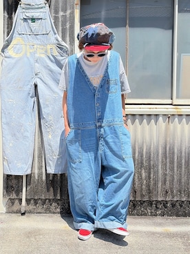 「VANS(バンズ)のアイテム」を使った、ぽん。さん(レディース・158cm)の夏コーディネート